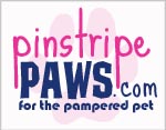 Pinstripe Paws Button